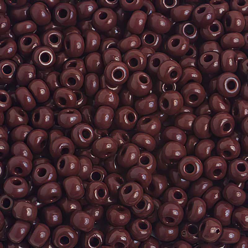 Czech Seed Beads - 6/0 - Opaque Dark Brown (500g)