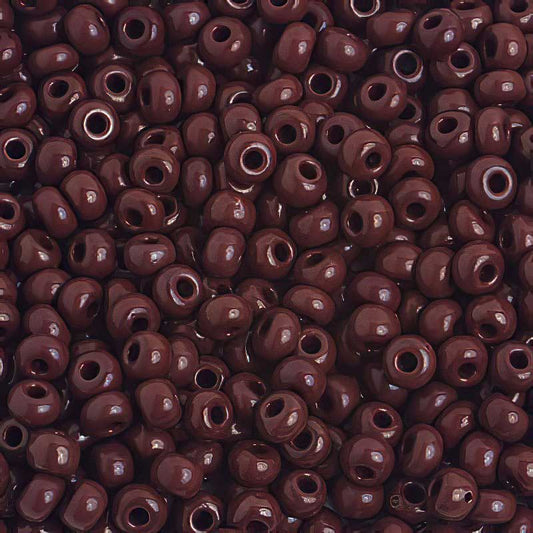 Czech Seed Beads - 6/0 - Opaque Dark Brown (500g)