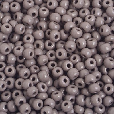 Czech Seed Beads - 6/0 - Opaque Grey (500g)