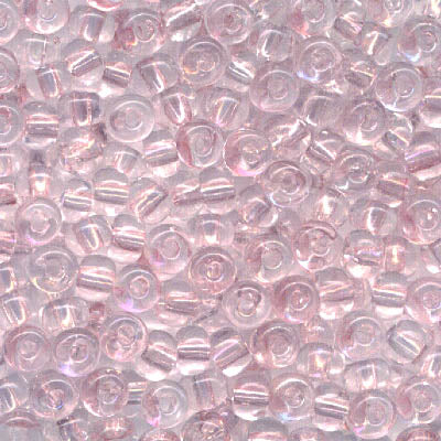 Czech Seed Beads - 6/0 - Transparent Light Pink Rainbow (500g)