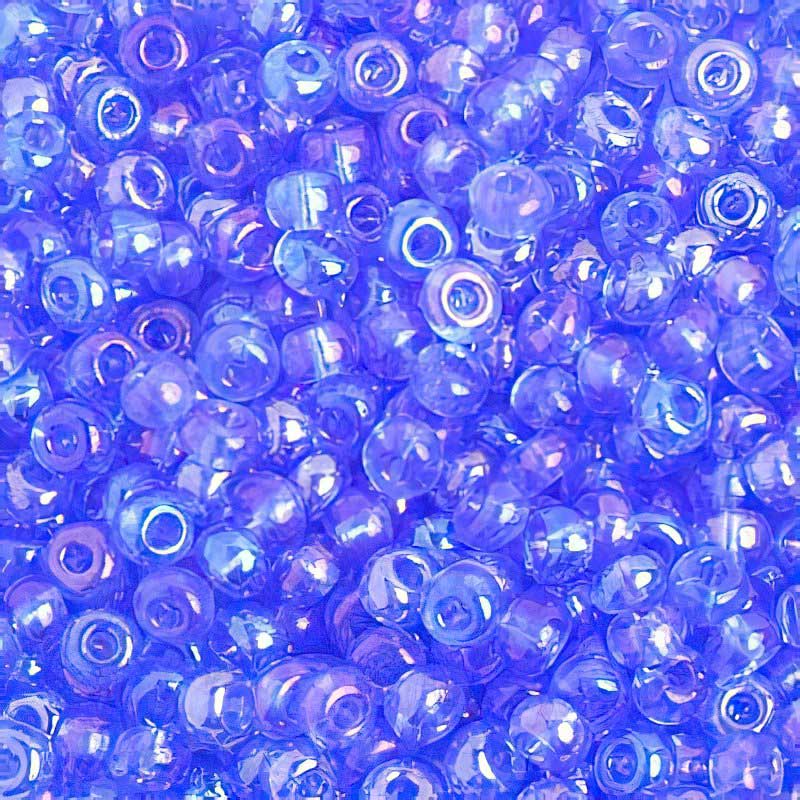 Czech Seed Beads - 6/0 - Transparent Iris Light Blue (500g)