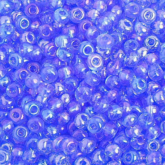Czech Seed Beads - 6/0 - Transparent Iris Light Blue (500g)