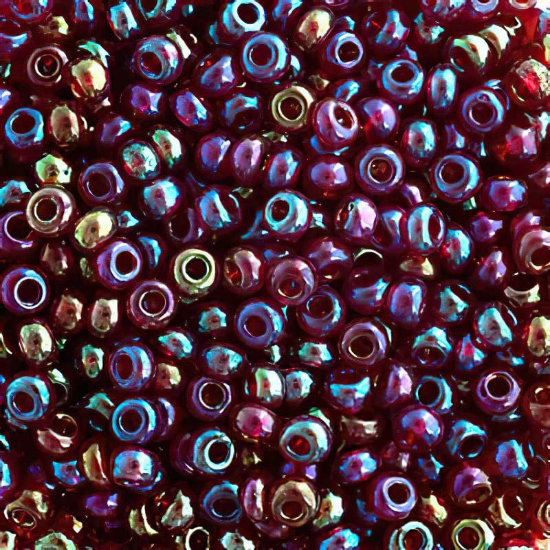 Czech Seed Beads - 6/0 - Transparent Iris Red (500g)