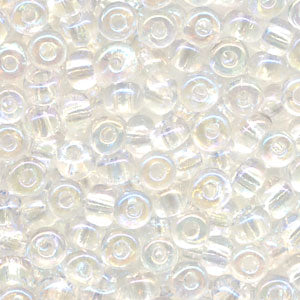 Czech Seed Beads - 6/0 - Transparent Crystal Iris (500g)