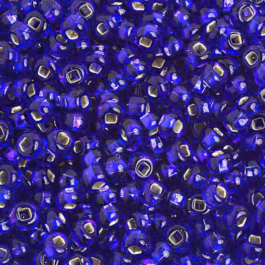 Czech Seed Beads - 6/0 - Silver Lined Royal Blue (500g)