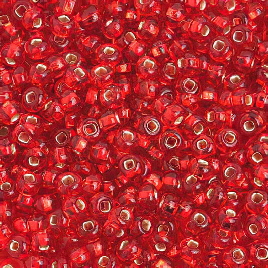 Czech Seed Beads - 6/0 - Silver Lined Light Red (500g)