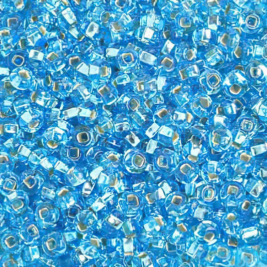 Czech Seed Beads - 6/0 - Silver Lined Aqua (500g)