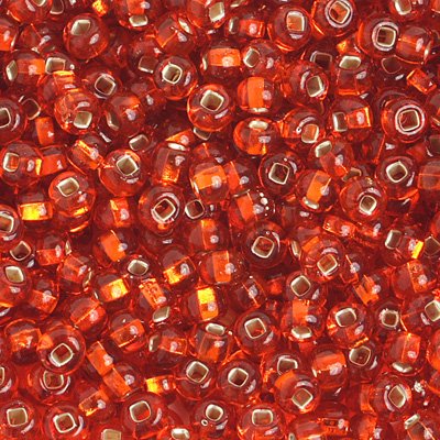 Czech Seed Beads - 6/0 - Silver Lined Burnt Orange (500g)