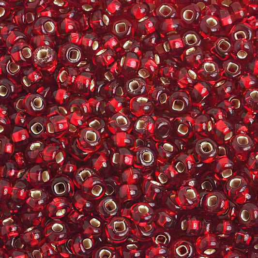 Czech Seed Beads - 6/0 - Silver Lined Red (500g)