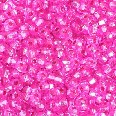 Czech Seed Beads - 6/0 - Silver Lined Fuchsia (Dyed) (500g)