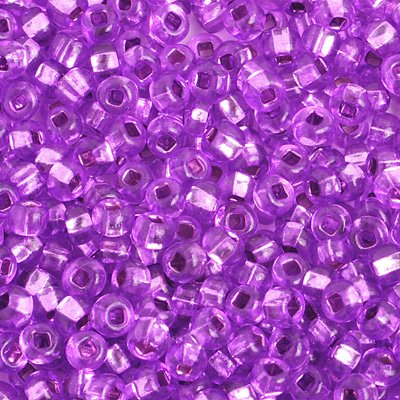 Czech Seed Beads - 6/0 - Silver Lined Mauve (Dyed) (500g)