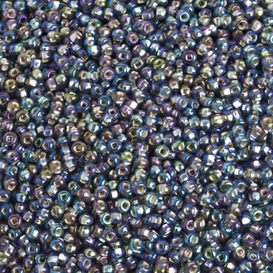 Czech Seed Beads - 6/0 - Silver Lined Transparent Grey AB (500g)