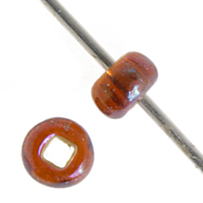 Czech Seed Beads - 6/0 - Silver Lined Dark Topaz AB (500g)