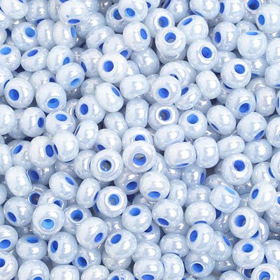 Czech Seed Beads - 6/0 - Opaque Pale Blue (Dyed) (500g)