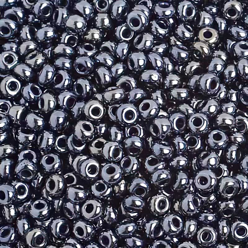 Czech Seed Beads - 6/0 - Metallic Gunmetal (500g)