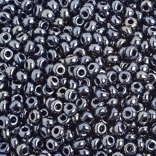 Czech Seed Beads - 6/0 - Metallic Gunmetal (500g)