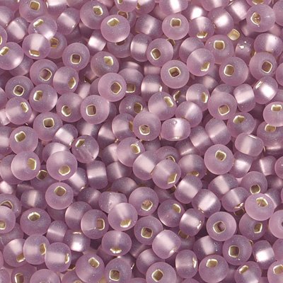 Czech Seed Beads - 6/0 - Matte Silver Lined Light Amethyst (500g)