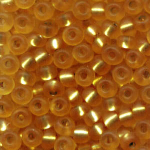 Czech Seed Beads - 6/0 - Silver Lined Gold Matte (500g)