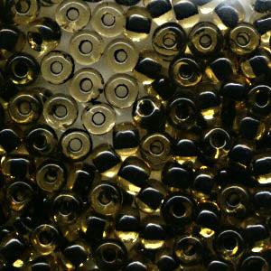 Czech Seed Beads - 6/0 - Transparent Topaz Black Lined (500g)