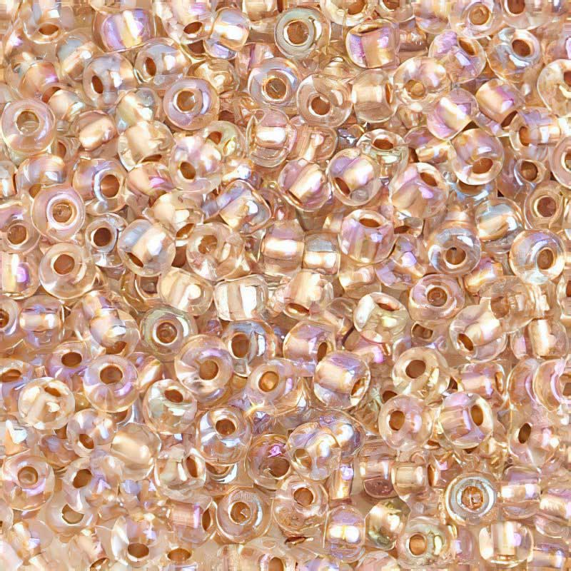 Czech Seed Beads - 6/0 - Crystal AB Goldlined (500g)