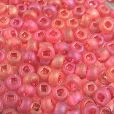 Czech Seed Beads - 6/0 - Dark Rose Rainbow Matte (500g)