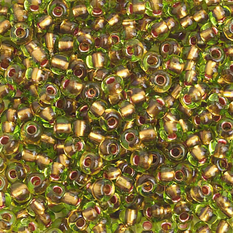 Czech Seed Beads - 6/0 - Copperlined Peridot (500g)