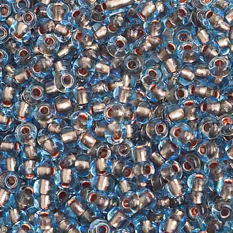 Czech Seed Beads - 6/0 - Copperlined Aqua  (20g)