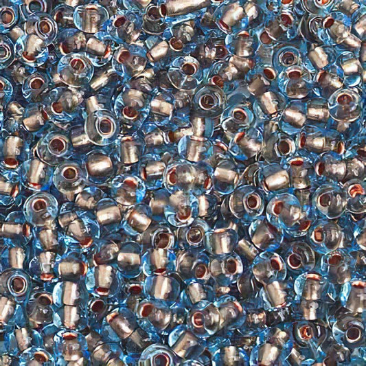 Czech Seed Beads - 6/0 - Copperlined Aqua  (20g)