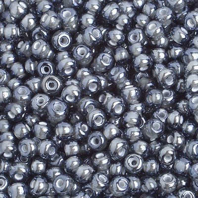 Czech Seed Beads - 6/0 - Colour Lined White/Grey (500g)