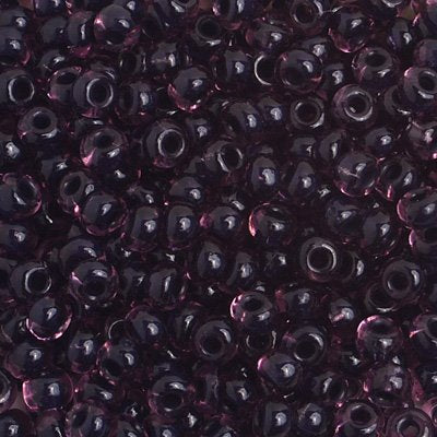 Czech Seed Beads - 6/0 - Colour Lined Black/Amethyst (500g)