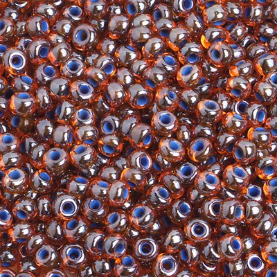 Czech Seed Beads - 6/0 - Colour Lined Blue/Topaz (500g)