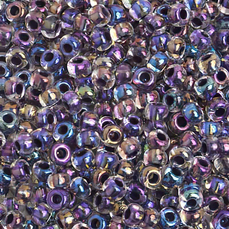Czech Seed Beads - 6/0 - Colour Lined Blue Iris Crystal (500g)