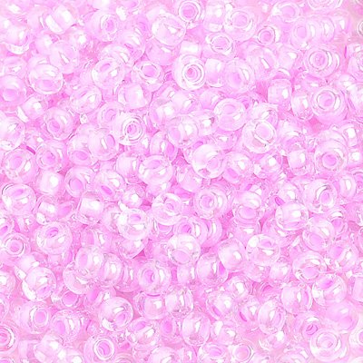 Czech Seed Beads - 6/0 - Colour Lined Pink/Crystal (500g)