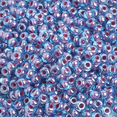 Czech Seed Beads - 6/0 - Colour Lined Mauve/Blue (500g)