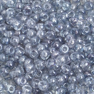 Czech Seed Beads - 6/0 - Transparent Grey Lustre (500g)