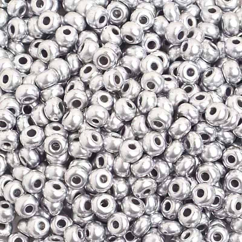 Czech Seed Beads - 6/0 - Metallic Matte Silver (500g)