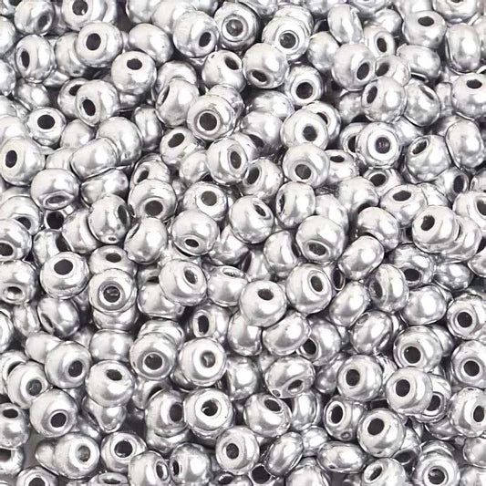 Czech Seed Beads - 6/0 - Metallic Matte Silver (500g)
