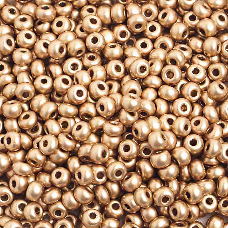 Czech Seed Beads - 6/0 - Matte Gold (500g)