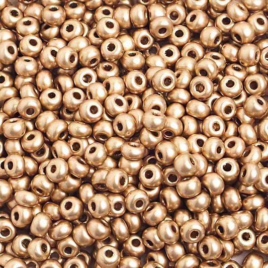 Czech Seed Beads - 6/0 - Matte Gold (500g)