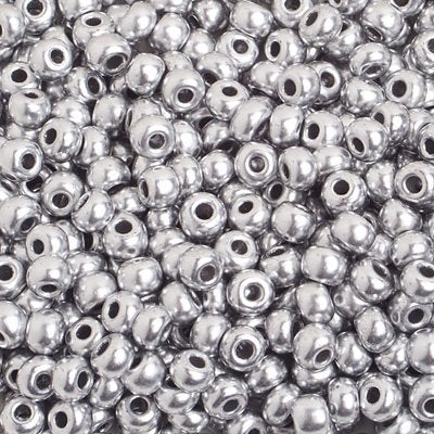 Czech Seed Beads - 6/0 - Metallic Aluminum Silver (500g)