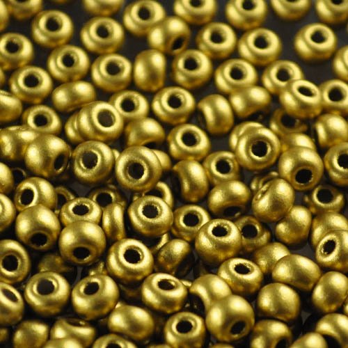 Czech Seed Beads - 6/0 - Metallic Brassy Gold (500g)