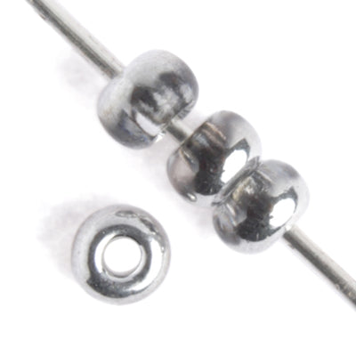 Czech Seed Beads - 6/0 - Transparent Crystal Labrador Half Coat (100g)