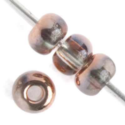 Czech Seed Beads - 6/0 - Transparent Crystal Capri Gold Half Coat (100g)