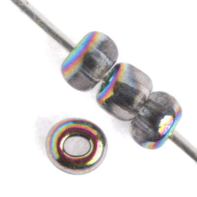 Czech Seed Beads - 6/0 - Transparent Crystal Vitrail Half Coat (100g)