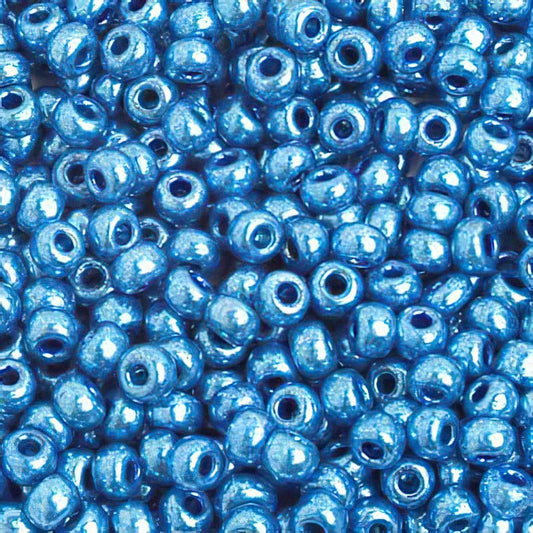 Czech Seed Beads - 6/0 - Opaque Metallic Blue (500g)