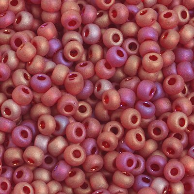 Czech Seed Beads - 6/0 - Transparent Matte Red AB (500g)