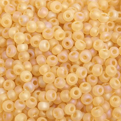 Czech Seed Beads - 6/0 - Transparent Matte Light Topaz AB (500g)