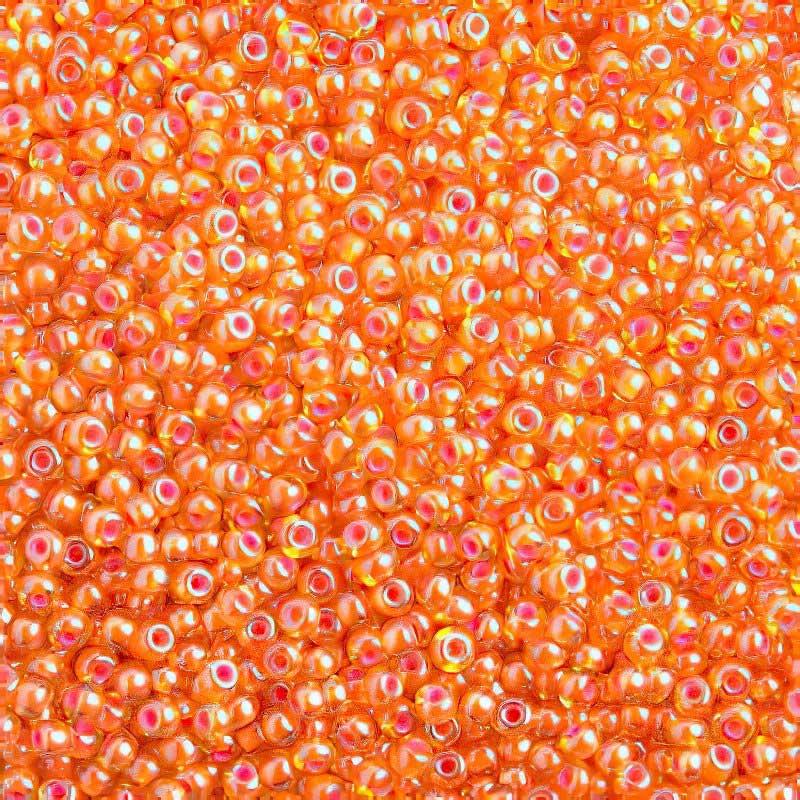 Czech Seed Beads - 6/0 - Colour Lined Topaz/Hot Pink (500g)
