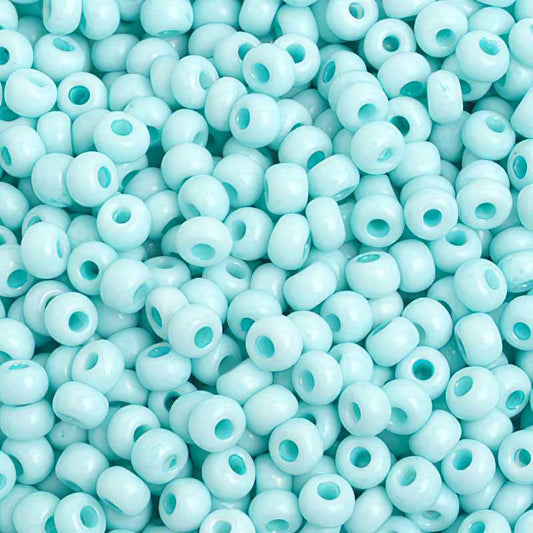 Czech Seed Beads - 6/0 - Chalk Light Turquoise Solgel (20g)