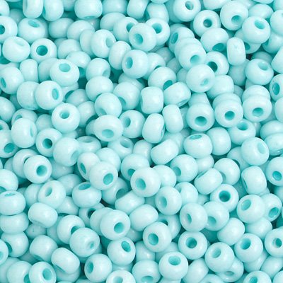 Czech Seed Beads - 6/0 - Chalk Light Turquoise Solgel (500g)